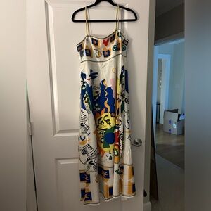 All Over Print Multi Color Cami Long Dress